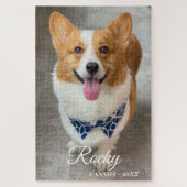 personalized NAME & Photo dog  ジグソーパズル (縦)