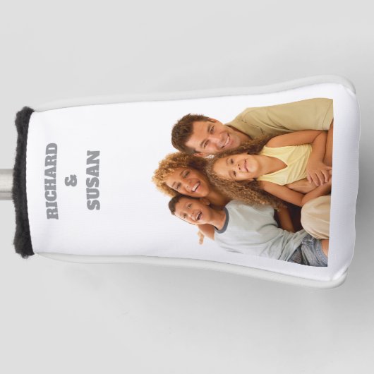 Personalized Name & Photo Golf Club Head Cover ゴルフヘッドカバー (正面)