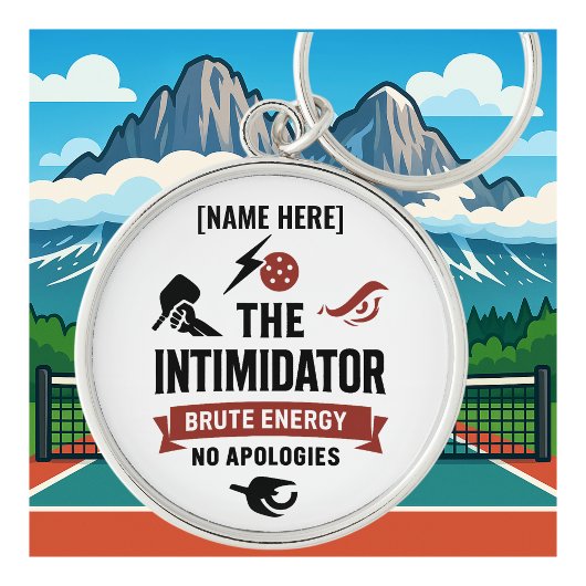 Personalized Name Pickleball Keychain Intimidator キーホルダー