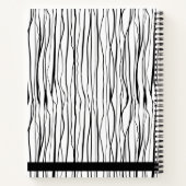 Personalized Name Pink & Black Modern ノートブック (裏面)