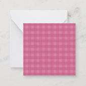 Personalized Name Pink Bow Note Card ノートカード (裏面)