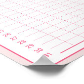 Personalized Name Pink Weight Loss Tracker Poster ポスター (角)