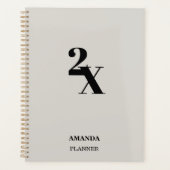 Personalized  Name Planner - Minimalist Modern  プランナー手帳 (正面)