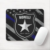 Personalized NAME Police Officer Sheriff Cop Flag マウスパッド (マウス)