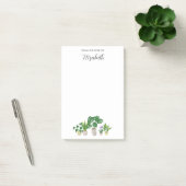Personalized Name Potted Plants Monstera Script ポストイット (オフィス)