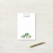 Personalized Name Potted Plants Monstera Script ポストイット (デスク上)