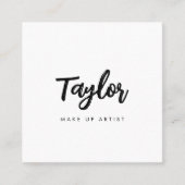 Personalized Name Profession Social Media QR Code  スクエア名刺 (正面)