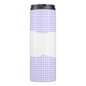 Personalized Name Purple Gingham Pattern タンブラー (裏面)