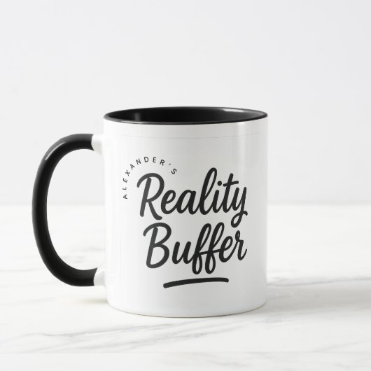 Personalized Name “Reality Buffer” Gift Coffee マグカップ (左)