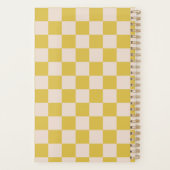 Personalized Name Retro Yellow Preppy Checkerboard プランナー手帳 (裏面)