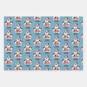 Personalized Name Santa Christmas ラッピングペーパーシート (正面)