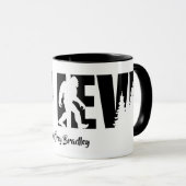 Personalized name Sasquatch Cryptid Believe  マグカップ (正面右)