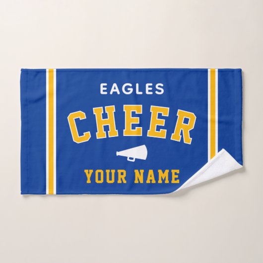 Personalized Name & School Cheer Towel, Team Gift ハンドタオル (ハンドタオル)