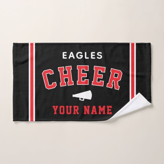 Personalized Name & School Cheer Towel, Team Gift ハンドタオル (ハンドタオル)