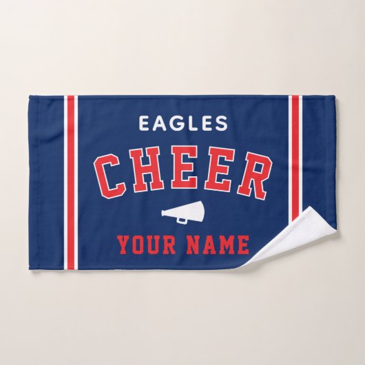 Personalized Name & School Cheer Towel, Team Gift ハンドタオル (ハンドタオル)