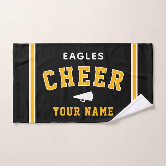 Personalized Name & School Cheer Towel, Team Gift ハンドタオル (ハンドタオル)