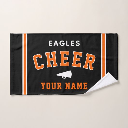 Personalized Name & School Cheer Towel, Team Gift ハンドタオル (ハンドタオル)