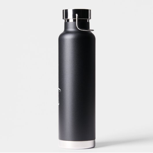 Personalized Name Script Black ウォーターボトル (左面)