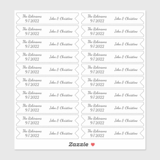 Personalized Name Script Cupcake Topper Food Flags シール (シート)