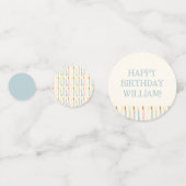Personalized Name Simple Birthday Candles Party コンフェッティ (正面)