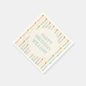 Personalized Name Simple Birthday Candles Party スタンダードカクテルナプキン (角)