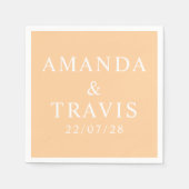 Personalized Name Simple Modern Minimal Wedding   スタンダードカクテルナプキン (正面)