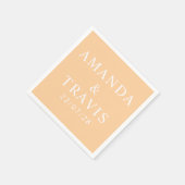 Personalized Name Simple Modern Minimal Wedding   スタンダードカクテルナプキン (角)