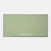 Personalized Name Simple Sage Green デスクマット (正面)