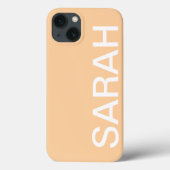 Personalized Name Simple Stylish Modern Minimal Case-Mate iPhoneケース (裏面)