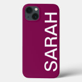 Personalized Name Simple Stylish Modern Minimal Case-Mate iPhoneケース (裏面)
