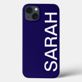 Personalized Name Simple Stylish Modern Minimal Case-Mate iPhoneケース (裏面)