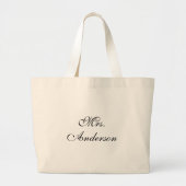 Personalized Name Spacious Tote Bag Design ラージトートバッグ (正面)