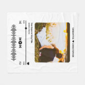 Personalized Name Special Song Music Player Photo フリースブランケット (正面(横))