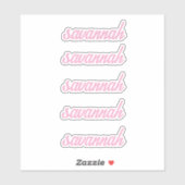 Personalized Name Stickers Custom Text Five times シール (シート)