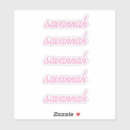 Personalized Name Stickers Custom Text Five times シール (シート)