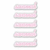 Personalized Name Stickers Custom Text Five times シール (正面)