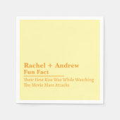Personalized Name Stylish Fun Fact Wedding Napkins スタンダードカクテルナプキン (正面)