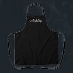 Personalized Name Stylish Modern Elegant Black エプロン<br><div class="desc">Customized Stylish Modern Elegant Minimalist Monogram Minimal Plain Gift black Color Apron.
Personalized Name Plain Modern black Apron</div>