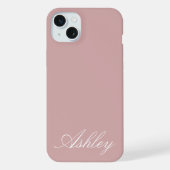 Personalized Name Stylish Modern Elegant Minimal  iPhoneケース (裏面)