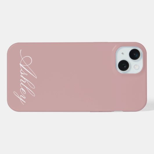 Personalized Name Stylish Modern Elegant Minimal  iPhoneケース (裏面横)