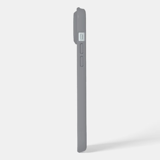 Personalized Name Stylish Modern Minimal Dark Grey iPhoneケース (左側面)