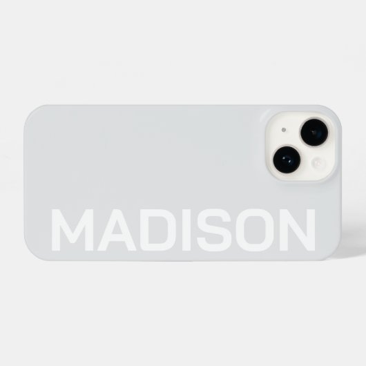 PERSONALIZED NAME STYLISH MODERN MINIMAL MONOGRAM  iPhoneケース (裏面横)