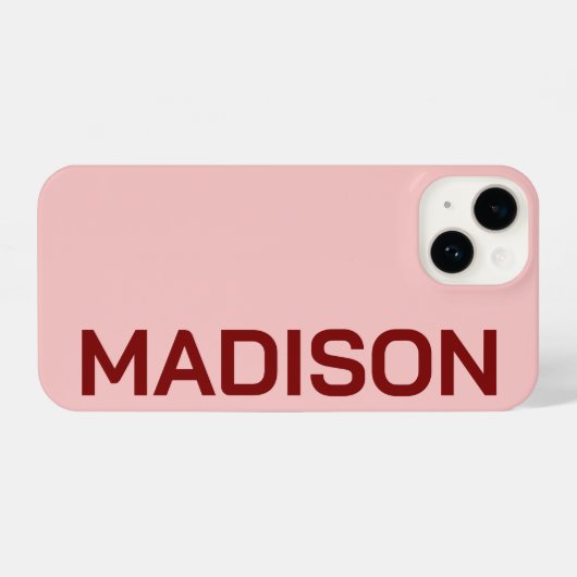 PERSONALIZED NAME STYLISH MODERN MINIMAL MONOGRAM  iPhoneケース (裏面横)