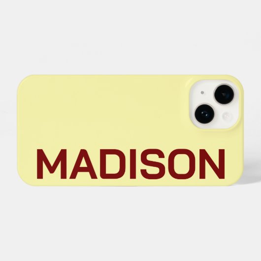 PERSONALIZED NAME STYLISH MODERN MINIMAL MONOGRAM  iPhoneケース (裏面横)