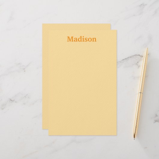 PERSONALIZED NAME STYLISH MODERN OFFICE SCHOOL  便箋 (正面/裏面インサイチュ)