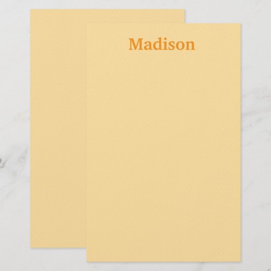 PERSONALIZED NAME STYLISH MODERN OFFICE SCHOOL  便箋 (正面/裏面)