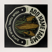 Personalized NAME Sweet Corn Garden Farm Farmer ジグソーパズル (横)