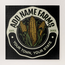Personalized NAME Sweet Corn Garden Farm Farmer  ジグソーパズル