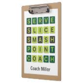 Personalized Name Tennis Coach Wordle Style クリップボード (左)
