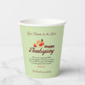 Personalized Name | Thanksgiving with Bible Verse  紙コップ (正面)